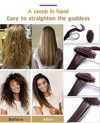 2 in 1 Hair Curler and Straightener Brush