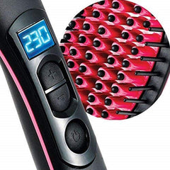 2 in 1 Hair Curler and Straightener Brush